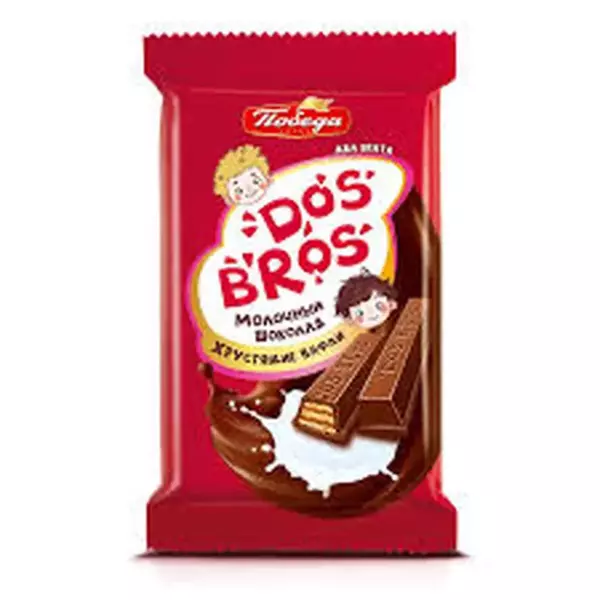 Шоколад Dos Bros мол.с хруст. вафлей с мол.начинкой 37гр