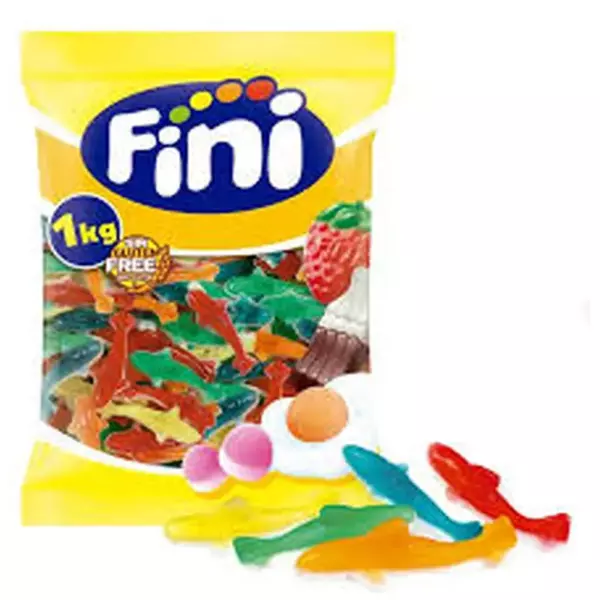 Акулы разноцветные FINI  100 гр. Мармелад