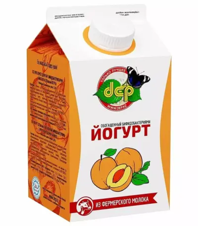 Йогурт «Абрикос» 2,5% 400 гр ДЕП