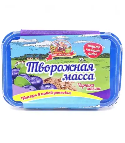 Творожная масса сладкая Черники-мюсли 20% 350гр