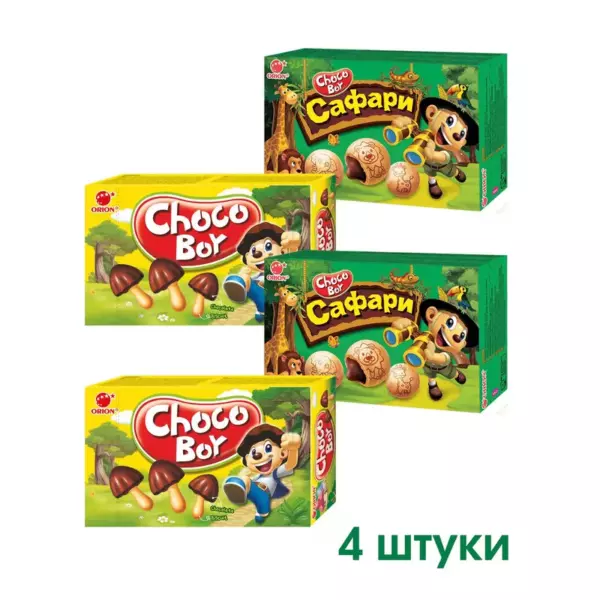 Печенье CHOCOBOY Safari Yogurt&Strawberry (йогурт,клубника)40г (30)