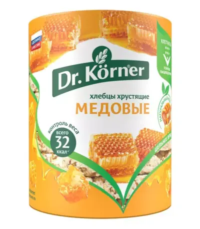Хлебцы Злаковый коктейль «DR.KORNER» медовый 100г /20шт/