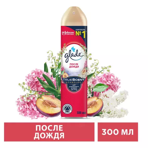 Glade Аэрозоль освеж.Д/возд После дождя 12х300 мл NEW