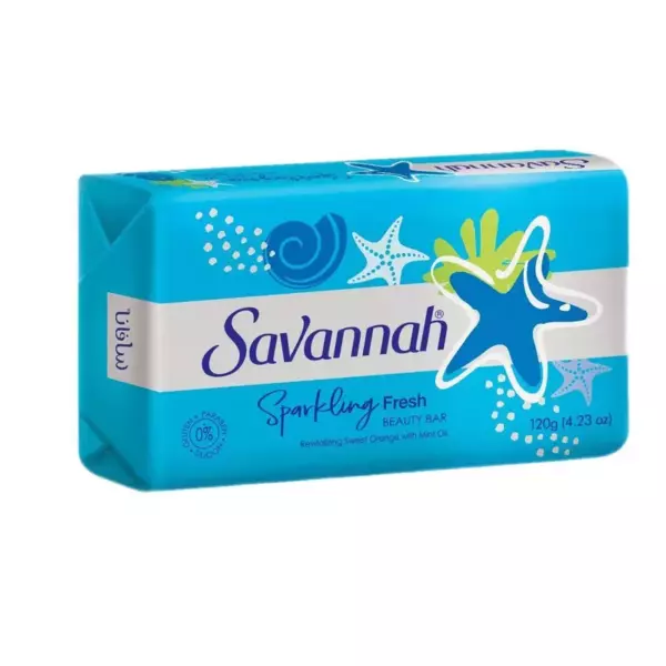 Туалетное мыло: SAVANNAH MOMENTS 150гр. SPARKLING FRESH голубое