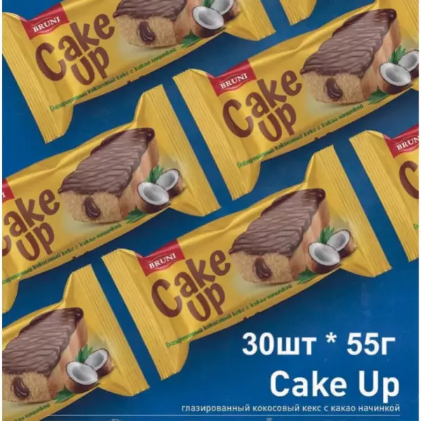 Кекс Cake Up глаз. кокосов.с какао 55гр