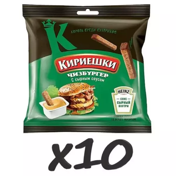 Сух.Кириешки ржан.Чизбургер/сырный соус60г+25г/30