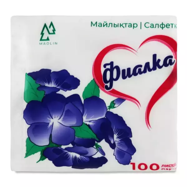 Салфетки Фиалка бумажные 100 листов ц/уп