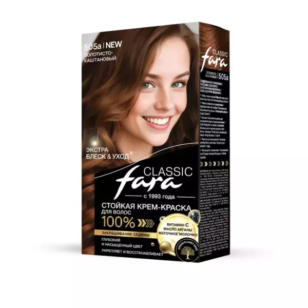 FARA Краска для волос Classic 505А зол. каштан 161,4гр (6)
