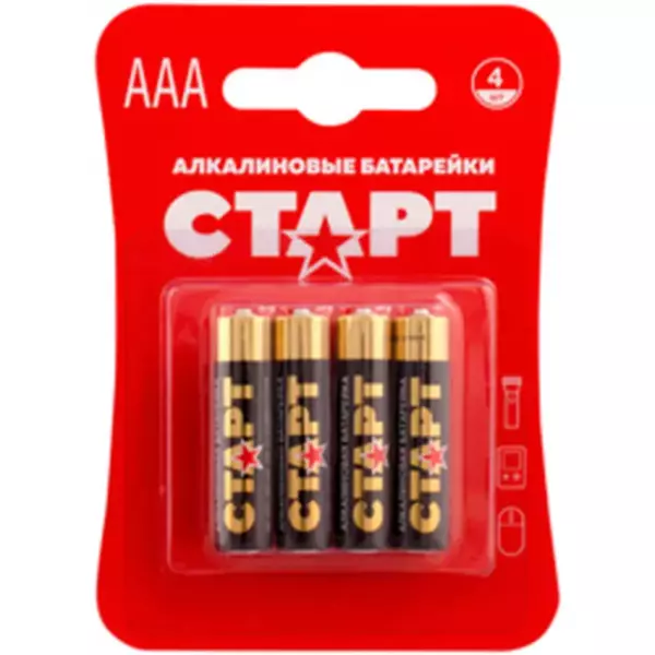Батарейки алкалиновые СТАРТ LR03-BL4  ( ААА)