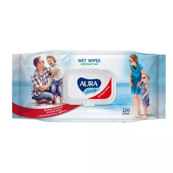 AURA Family Влажные полотенца big-pack 60шт КК/10