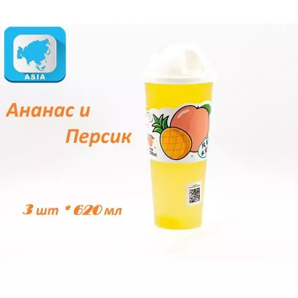 Напиток безалкогольный Zhenchun Ананас-персик 620мл