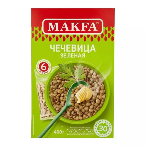 Крупа Чечевица зеленая