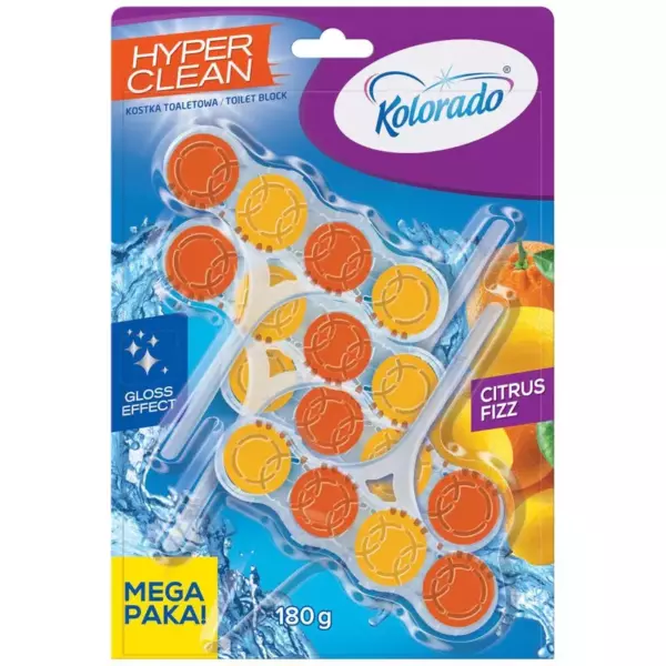 Туалетный блок Kolorado Hyper Clean ., Citrus Fizz 45 г