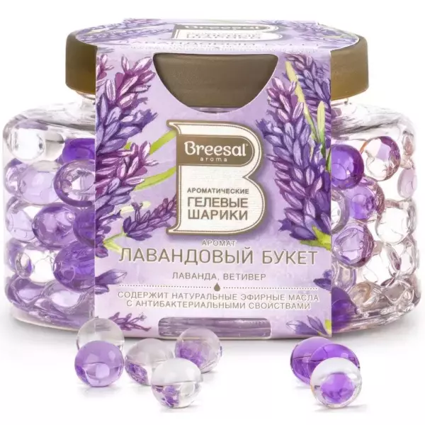 Breesal Ароматические гелевые шарики Лавандовый букет (18)