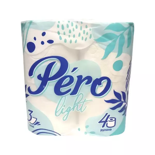 Туалетная бумага Pero Light Белая, 3 слоя 4рул