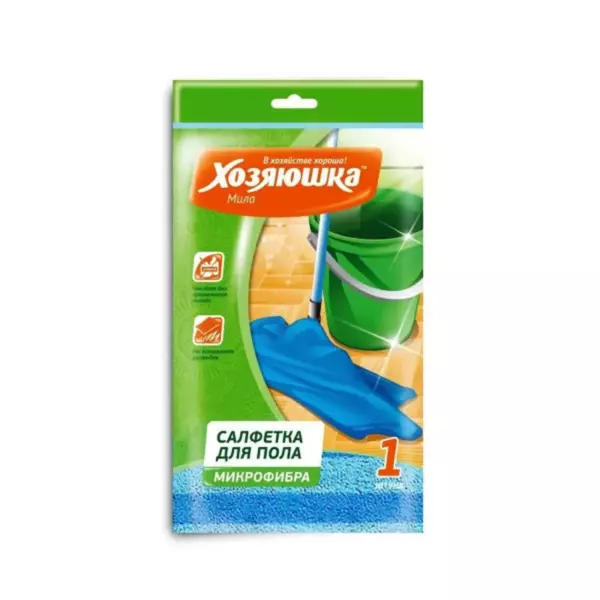 «ХОЗЯЮШКА Мила»  салфетка для пола микрофибра 280 гр/м2, 50*60см 1 шт.