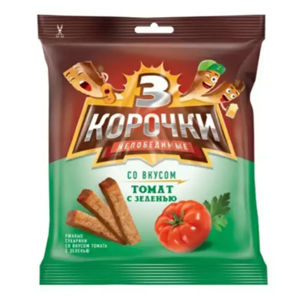 Сух.3корочки ржан.40г/60 Томат с зеленью
