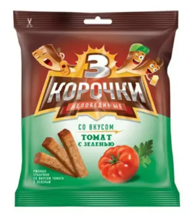 Сух.3корочки ржан.100г/25 Томат с зеленью