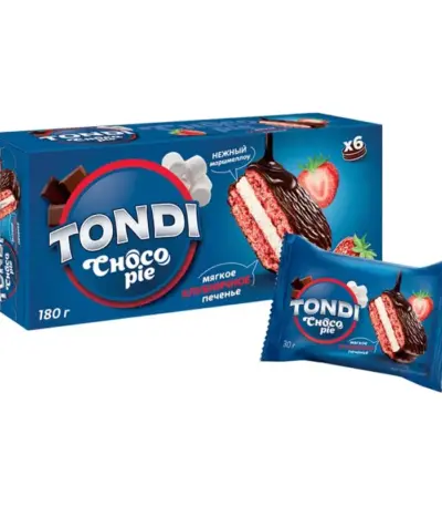 Печенье Tondi клубничный 180гр