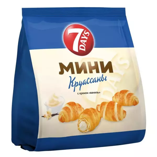 Круассаны мини 7DAYS c ванильным вкусом 200гр
