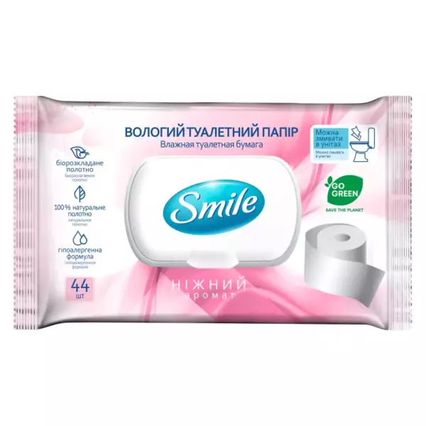 Smile Влаж Туал Бумага д/взрослых Family 80 шт с клапаном