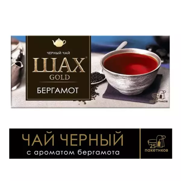Чай Шах Индийский Голд Бергамот 230гр
