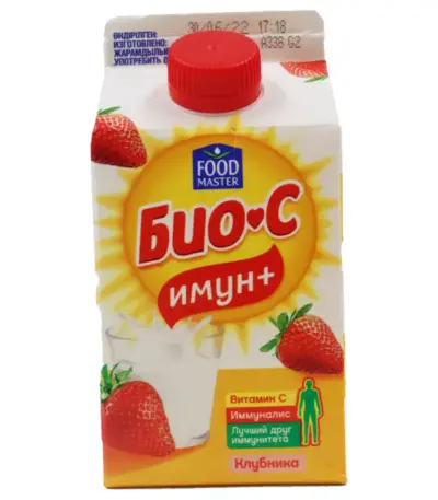 Биойогурт Био-С Имун + Клубника 2,9% 0,45кг тп