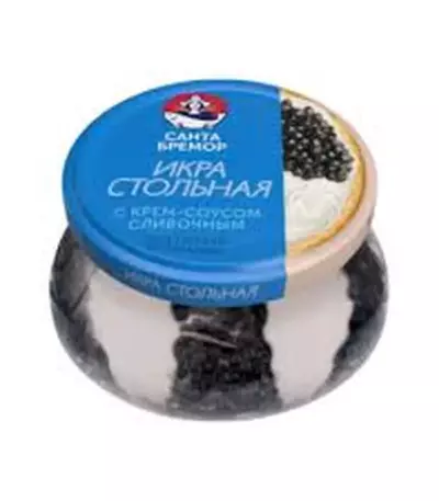 Икра осетровая "Стольная" с крем соусом сливоч.220гр ст/б