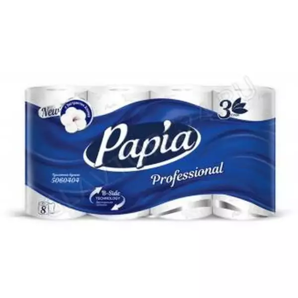 Туал.бум. WHITE 3-х сл 8 рул PAPIA WR