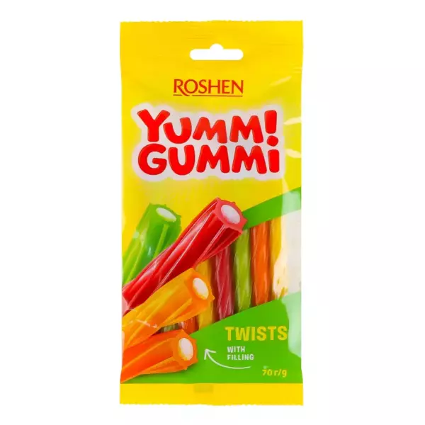 Конфеты желейные Yummi Gummi Twists 70гр /40шт