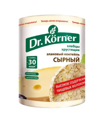 Хлебцы Злаковый коктейль «DR.KORNER» сырный 100г /20шт/