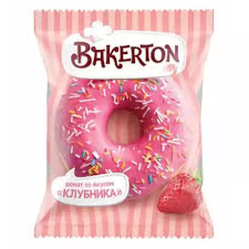 Донат глазиров.Клубника со вкусом клубники58гр(индив.уп.) Донат глазиров.Клубника со вкусом клубники58гр(индив.уп.)
