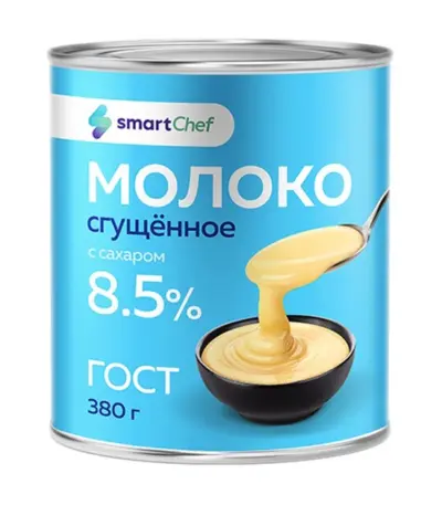 Молоко сгущенное Смоляночка вареная 8,5% 360гр ж/б