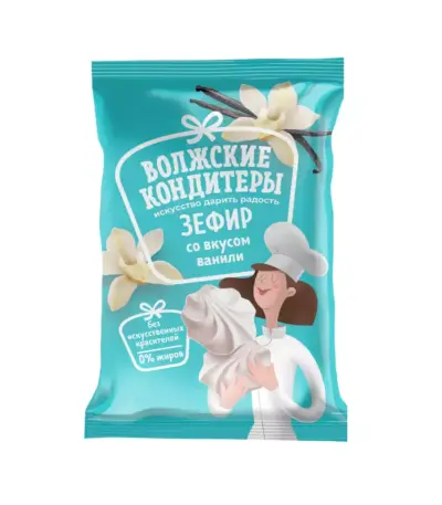 Зефир жев.»Сластёна со вкусом ванили 75гр