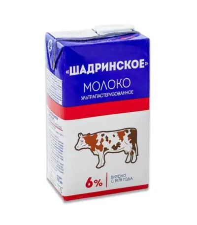 Молоко пастеризов.Шадринское 6% 950гр