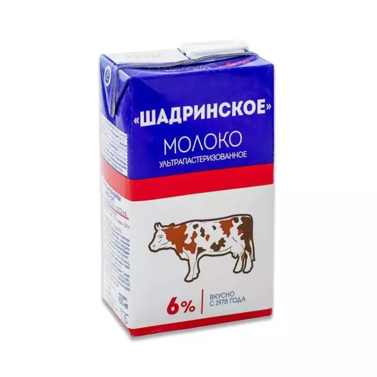 Молоко пастеризов.Шадринское 6% 950гр