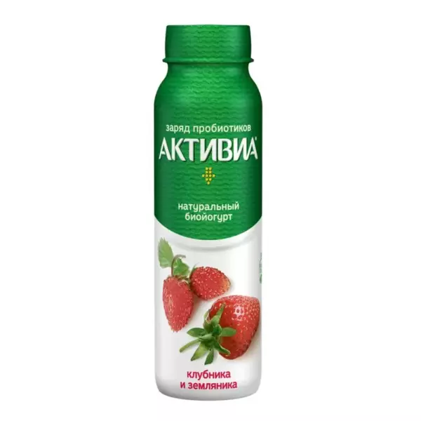 Йогурт пит.Активиа Клубника-Земляника 260гр