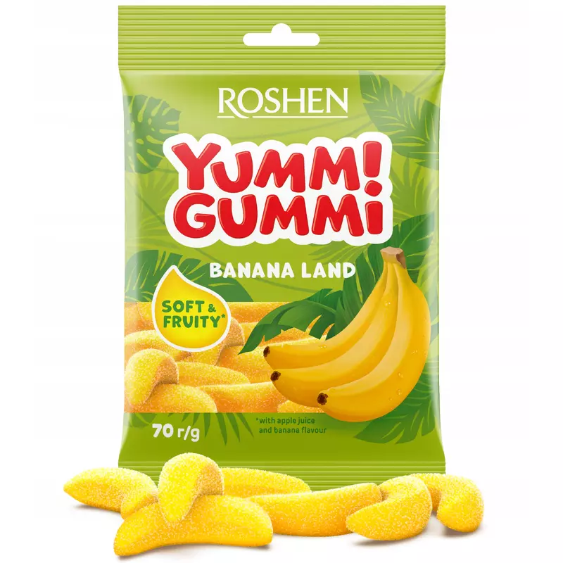 Конфеты желейные Yummi Gummi Banana Land 70гр /22шт Конфеты желейные Yummi Gummi Banana Land 70гр /22шт