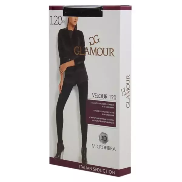 Колготки женские Glamour Velour 120 Nero 4