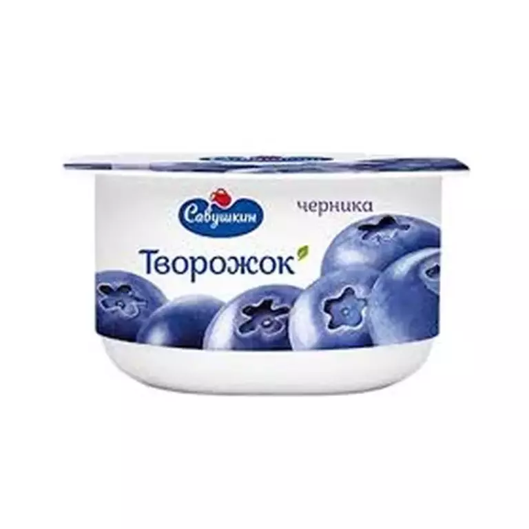 Паста творожная Черника 3,5% ТМ Савушкин 120гр