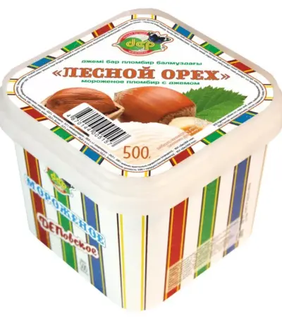 Мороженое Пломбир с джемом «Лесной орех» 500гр
