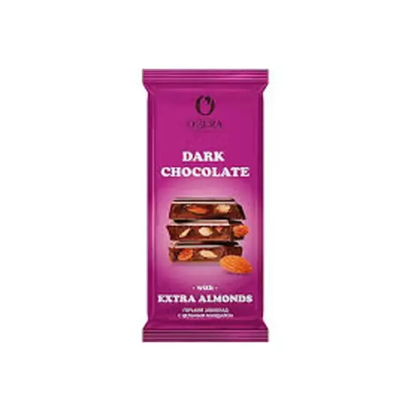 Шоколад OZera Dark & Extra Almond 90гр