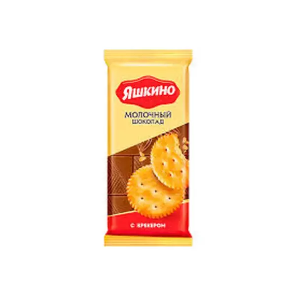 Шоколад Яшкино молоч.с крекером 90гр
