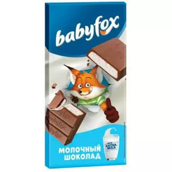 Шоколад Вabyfox плитка 90гр