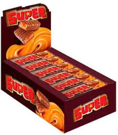 Батончик SUPER с нугой и мягкой карамелью 40гр