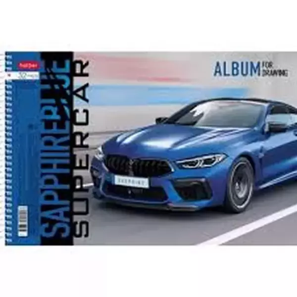 Альбом для рисования А4ф 32л. перворация на отрыв, спираль "BLUEsupercar"