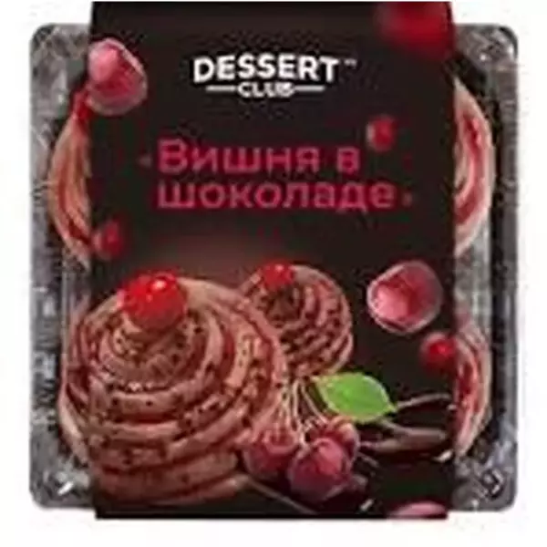 Торт "Dessert club шоколад-вишня,шок.пломб.,виш джем,печ.,виш. марм.400гр
