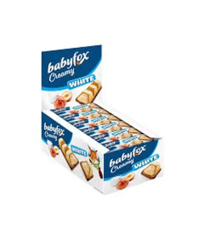Батончик ваф. Baby fox Creamy White мол-орех 18,2гр