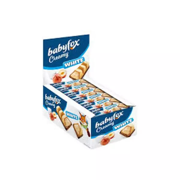 Батончик ваф. Baby fox Creamy White мол-орех 18,2гр