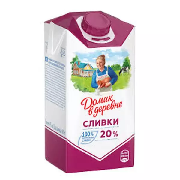 Сливки "Домик в деревне" 20% 0,47л